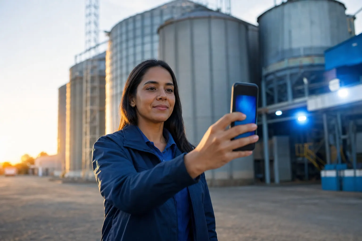 Colaborador assinando um documento no celular com validação por reconhecimento facial